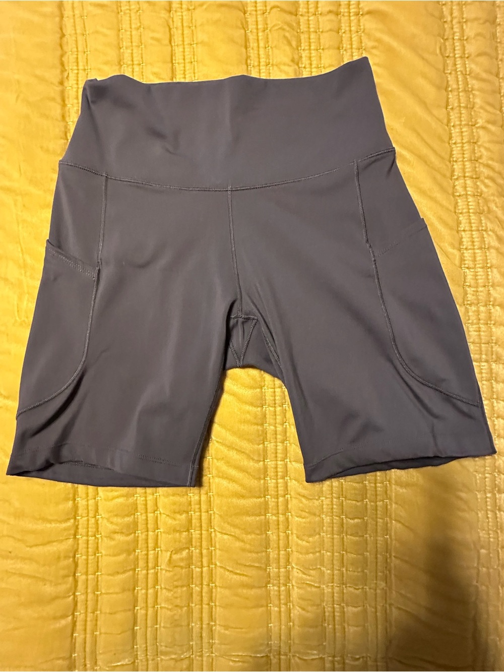 Nike Brown High-Waist Bike Shorts with Side Pockets